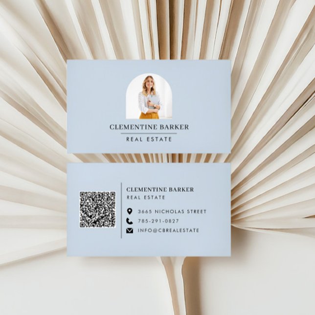 Modern minsta blå ljusbåge för elegant visitkort (Skapare uppladdad)