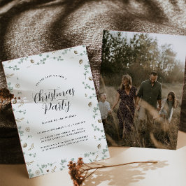 Modern minsta botaniska skript jul inbjudningar