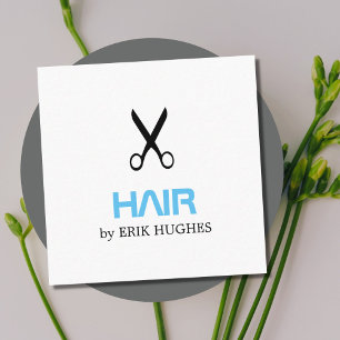 Modern minsta elegant hårstylist fyrkantigt visitkort