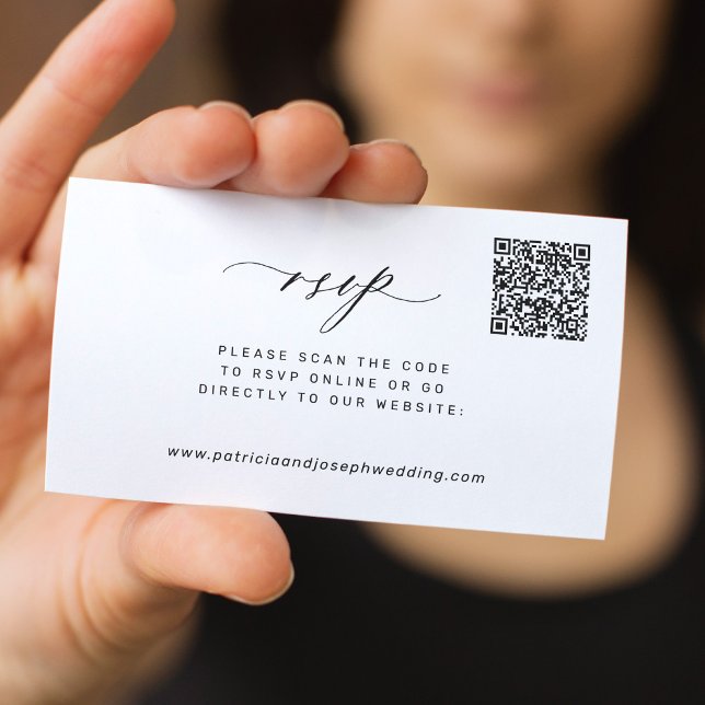 Modern minsta enkla QR-bröllop OSA Tilläggskort (Skapare uppladdad)