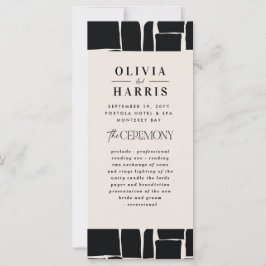 Modern minsta fetstil, svart och vit bröllop