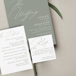 Modern Minsta Grönt Sage OSA QR-kodkort Tilläggskort