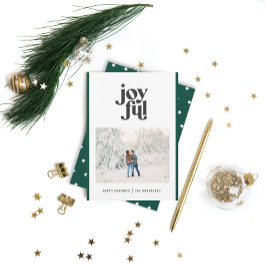 Modern minsta julklapp för grönt 1 bild julkort