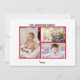 Modern minsta julklapp för multifoto Holida Julkort