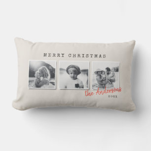 Modern minsta jultomte - multifoto - hemdekoder lumbarkudde