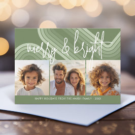 Modern minsta Juniper-skuggor - Merry & Bright Julkort