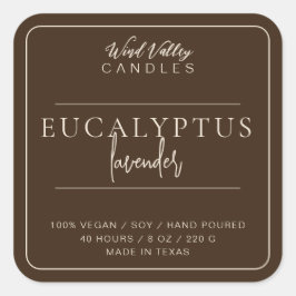 Modern minsta märkning av brunt ljus i kaffe fyrkantigt klistermärke