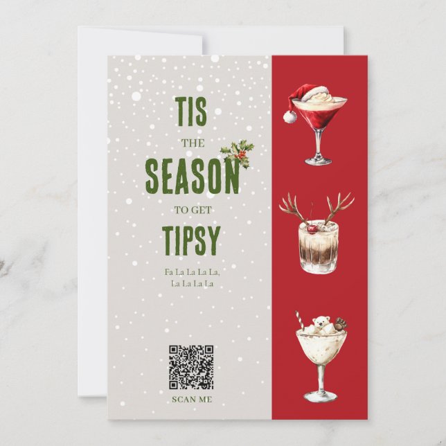 Modern minsta personliga videoklipp, qr-kodchristm julkort (Framsida)