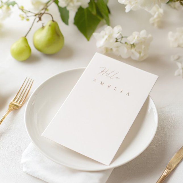 Modern minsta platta tomt Bord-gästkort (Modern Minimal Flat Blank Table Guest Place Card)