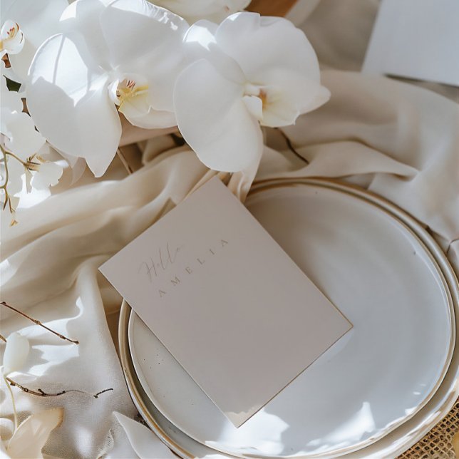 Modern minsta platta tomt Bord-gästkort (Modern Minimal Flat Blank Table Guest Place Card)