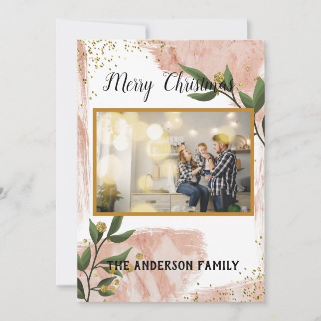 Modern minsta roliga multifoto från jul julkort (Framsida)
