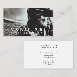 modern minsta svart-vita fotografiruta visitkort