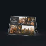 Modern minsta svarta 11-fotobotaniska familj helgkort<br><div class="desc">God jul. Modern,  minimalt helgdag för multifoto-vattenfärgsbladskript. Hand målade eukalyptus,  minimalt löv och modern rustik utandning ge i helgdag-kortet är en lyxaktig känsla. I grönt för klasssäd,  svart,  grönt,   och grått. År i recension 11 fotodesign.</div>