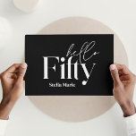 Modern minsta svarta och vita enkla 50-årsdag inbjudningar<br><div class="desc">Modern minimal typografi - enkel svartvit 50-årsinbjudan. En del av en contemporary.</div>