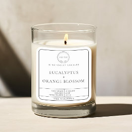 Modern minsta svartvit logotyp med ljus fyrkantigt klistermärke