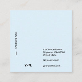 Modern minsta typografi kvadrerar visitkorten fyrkantigt visitkort