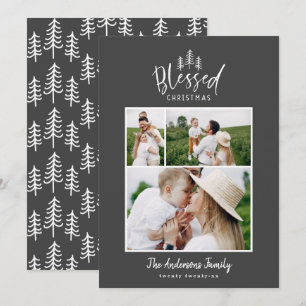 Modern minsta välsignade julbild julkort