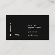 Modern minsta visitkort för typografi B&W