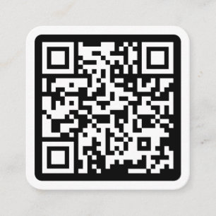 Modern minsta vita anpassningsbar QR-social-media Fyrkantigt Visitkort