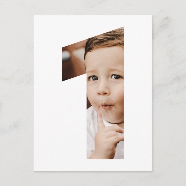 Modern minsta vykort för första inbjudan till förs (Framsida)