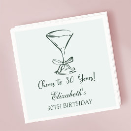 Modern Mint Cheers till 30 års födelsedagskvor Pappersservett