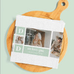 Modern Mint Collage Photo Pappa Best Gift Kökshandduk<br><div class="desc">Modern Mint Collage Photo Pappa Best Gift är en unik och personlig gåva som är perfekt för alla tillfälle som Fars dag, födelsedagar eller andra speciella dagar som hedrar far. Den här presenten är designad för att visa de speciella stunder och minnen som du har delat med pappa under åren.Samlingsfotot...</div>