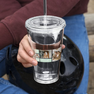 Modern Mint Collage Photo Pappa Best Gift Take Away Mugg