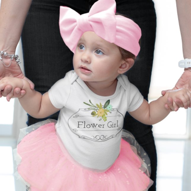 Modern Mint Damask Flower Girl Bröllop T-shirts (Skapare uppladdad)