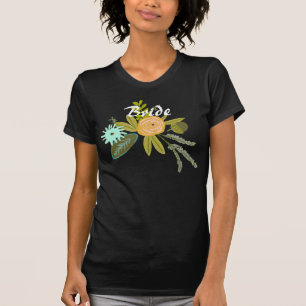 Modern Mint Damask Wedding Inbjudan T Shirt