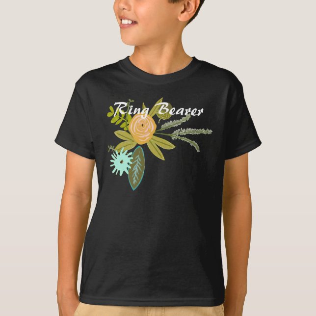 Modern Mint Damask Wedding Inbjudan Tee Shirt (Framsida)