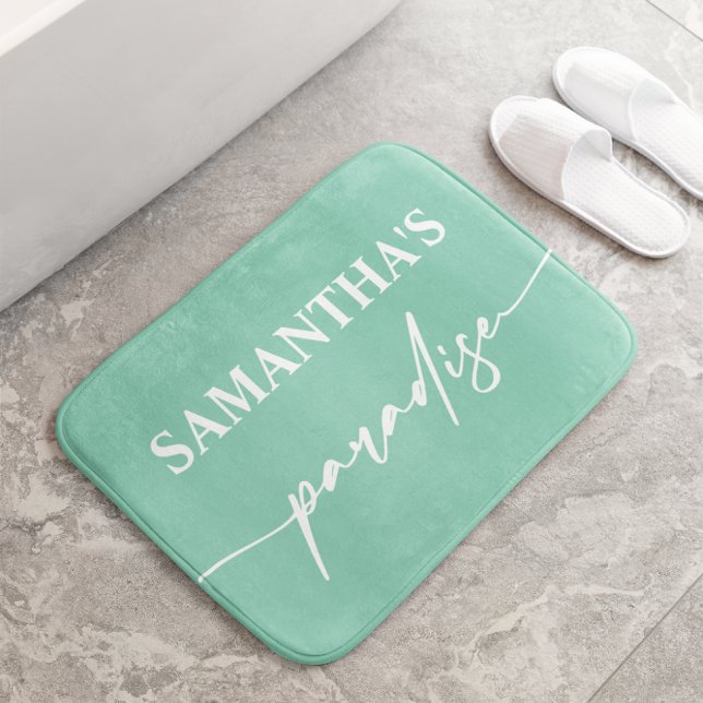Modern Mint Grönt Bath Mat Badrumsmatta (Skapare uppladdad)
