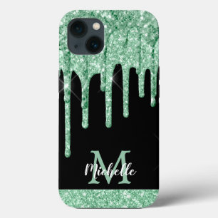 Modern Mint Grönt Glitter driver Monogram Fodral-M