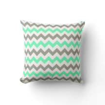 Modern Mint Grönt Grått Chevron Mönster