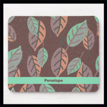 Modern Mint Grönt Orange and Lila Löv Mouse