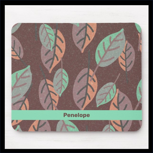 Modern Mint Grönt Orange and Lila Löv Mouse Musmatta (Skapare uppladdad)
