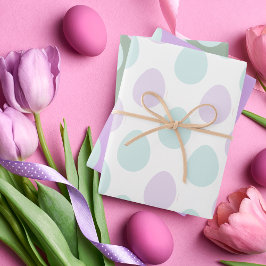 Modern Mint & Lila Pastel Eggs Mönster | PÅSK