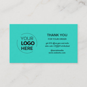 Modern Mint-Tack för minimal Logotyp Visitkort