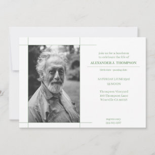 Modern Mint & White firar LIfe-begravningen Tack Kort