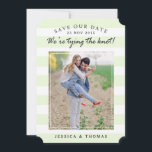 Modern Mint & White Rand | Spara datum i fotot Spara Datumet<br><div class="desc">Modern Mint & White Rand | Spara datumkort med foto</div>