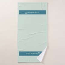 Modern mintblå "God morgon" Minimalistisk