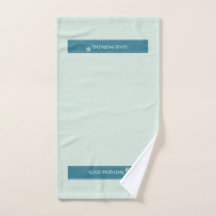Modern mintblå "God morgon" Minimalistisk