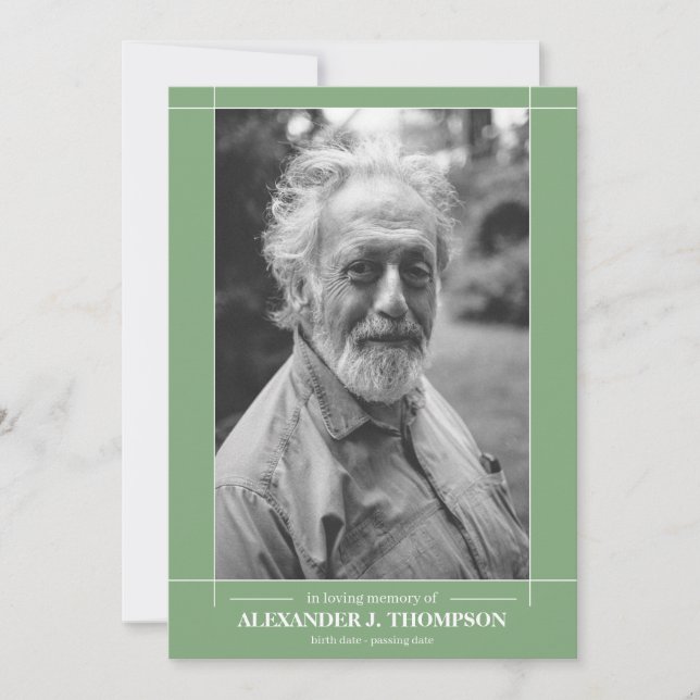 Modern Mintgrönt & vit, i att älska Tack Kort (Framsida)