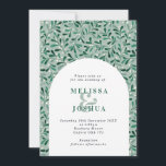 Modern Mistletoe Arch Winter Wedding Inbjudningar<br><div class="desc">Modern Mistletoe Arch bröllopsinbjudan till ditt vinterbröllop,  med två gröntar mönster som bakgrund av mistletoe löv och vita bär. Namn finns i ett modernt serif-teckensnitt med fetstil under grönten med ett fetstilt ampersand.</div>