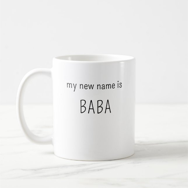 Modern Mitt nya namn är BaBa pappa mamma-pappgåvor Kaffemugg (Vänster)