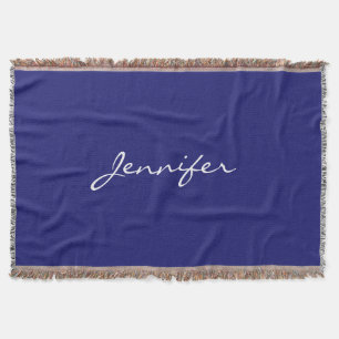 Modern mittennattsblå slinga unik filt