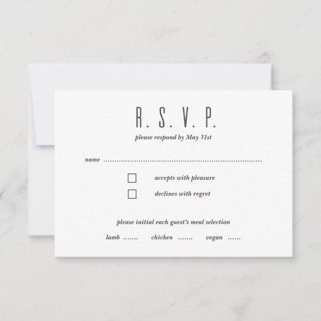 Modern Mix RSVP-kort OSA Kort (Framsida)