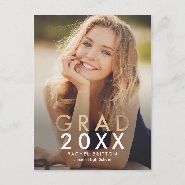 Modern Mix Studenten-vykort för meddelande Vykort (Framsida)