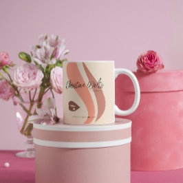 Modern mjuk persiko- och jordskalv-konstnär enkel kaffemugg