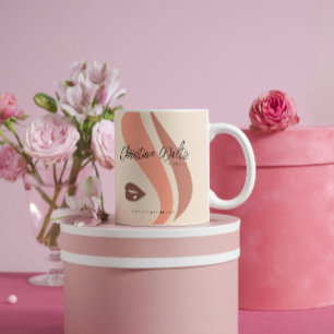 Modern mjuk persiko- och jordskalv-konstnär enkel kaffemugg