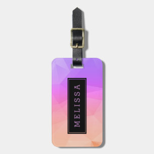 Modern mjuk Rosa och lavender Geometric Mönster Bagagebricka